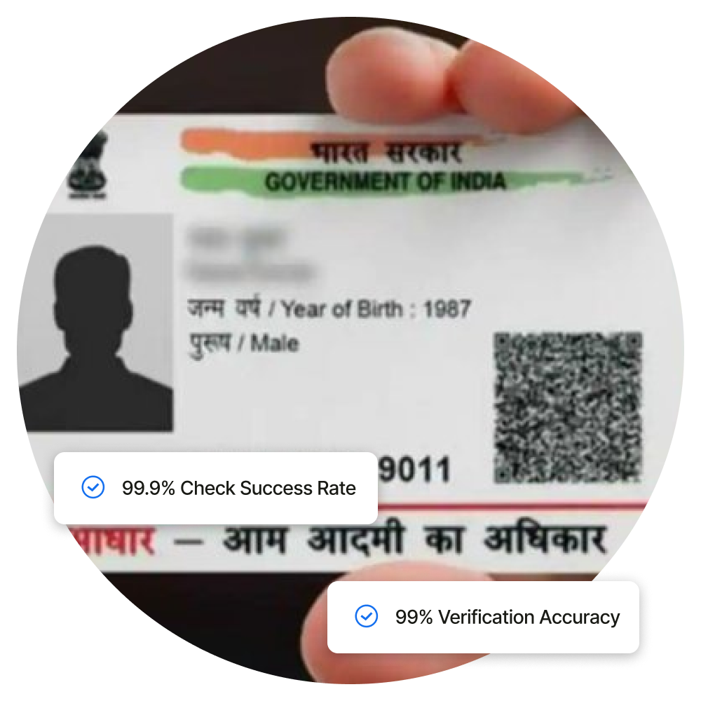 Real-time validation of an Aadhaar Number Validity