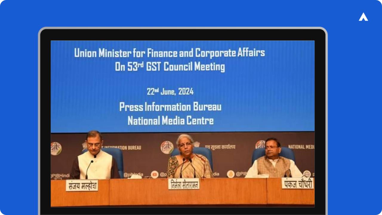 53rd GST Council Meeting June 2024